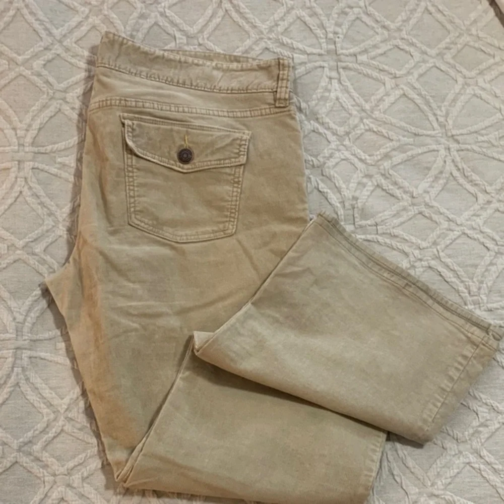 Men's Beige Casual Corduroy Pants